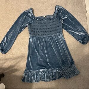 Blue Velvet Women's Off The Shouler Dress